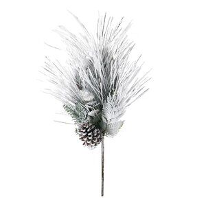 28" Flocked Artificial Pine Spray